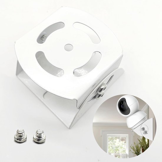 Adjustable Metal Wall Mount for Security Camera and CCTV Cameras, Compatible with Wyze Ring Ezviz Tapo Cameras (White) van Wasserstein