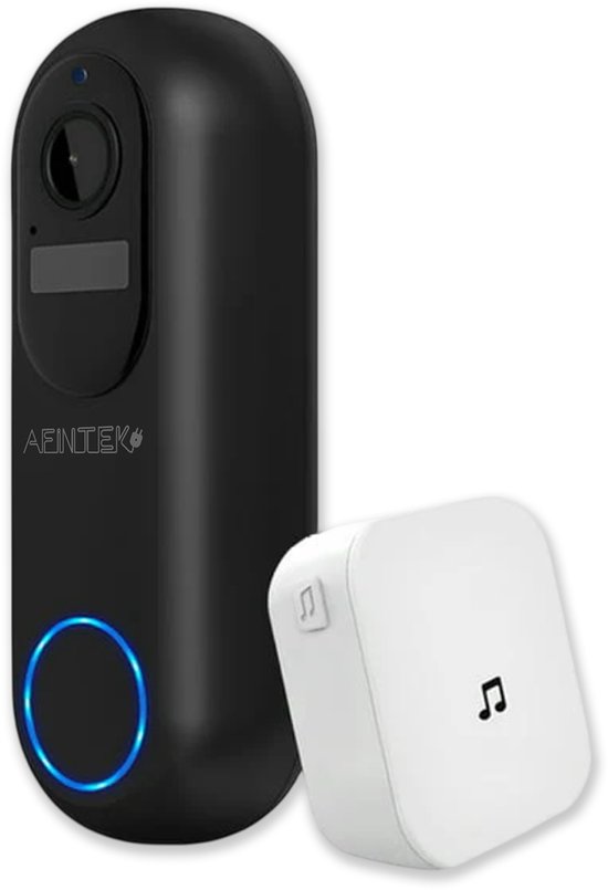AFINTEK Plus Smart Life Draadloze Video Deurbel - Deurbel Met Camera - 5Ghz WiFi - Incl. Ontvanger - Tuya & Smart Life App - Ingebouwde Accu