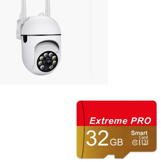 AG Commerce Beveiligingscamera's - Beveiligingscamera Binnen - Bewakingscamera Voor Buiten - Camera - Bewakingscamera - 5MP Bewakingscamera - IP Camera HD 1080P - IR Full Color Nachtzicht - Beveiligingscamera Draadloos Buiten - Buitencamera van Merkloos