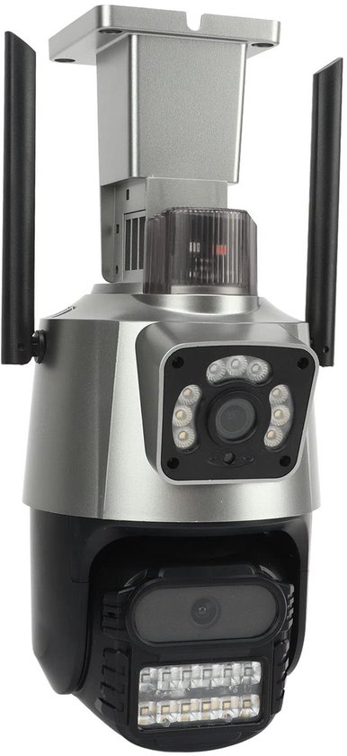 Allecto - Beveiligingscamera - Dubbel Scherm - 360° PTZ - Nachtzicht - IP66 Waterdicht - Voor binnen en buiten - Veiligheid voor uw huis van Merkloos