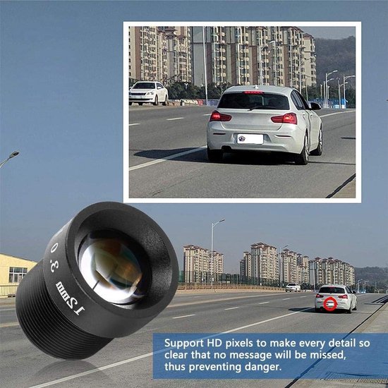Allecto - Camera Lens - 12mm Focal Length - HD Beeldkwaliteit - Compact en Lichtgewicht - Voor Veiligheid - Geschikt voor Beveiligingscamera -...