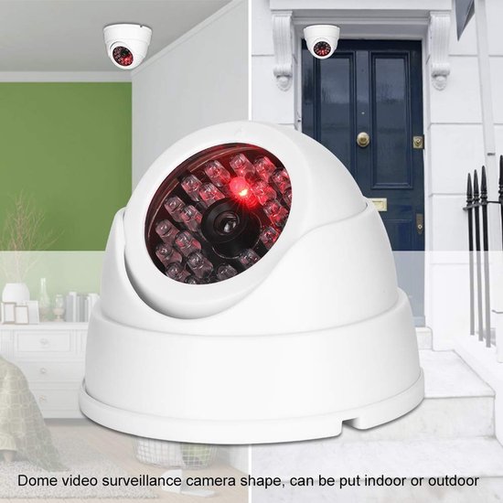 Allecto - Dome Simulatie Camera - Draadloze Beveiligingscamera - IR LED's voor Nachtzicht - Binnen en Buiten - Beveiliging - Veiligheid Camera - Ge...
