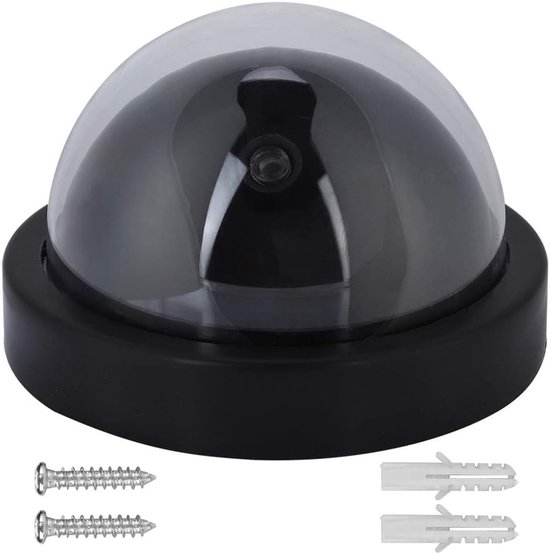 Allecto - Dummy Beveiligingscamera - Simulatie Dome Camera - LED Licht - Voor Binnen en Buiten - Veiligheid - Zonder Batterij - Geschikt voor Huis ... van Merkloos