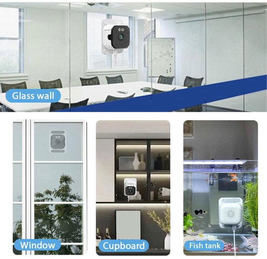 Allecto - Raamcamera - AI Mensdetectie - Nachtzicht - Wifi Camera - Veiligheidscamera - Binnengebruik - Compact van Merkloos