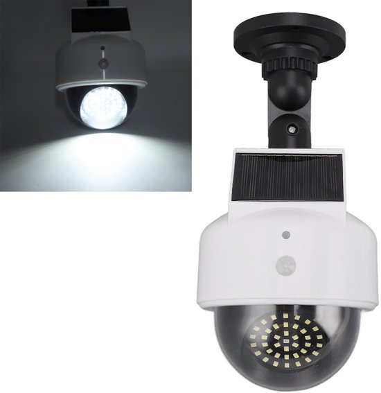 Allecto - Solar Dummy Fake Camera - Beveiliging - Schrik Criminelen Af - Buiten - Zonne-energie - Effectieve Bescherming - Garage