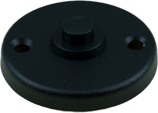 Ami 3 RH beldrukker aluminium rond rozet zwart 739310