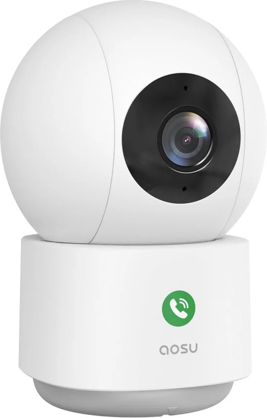 AOSU IndoorCam P1 Pro - 4MP Indoor Beveiligingscamera - 360° Zicht - Bewegingsdetectie - Alexa van Aosu