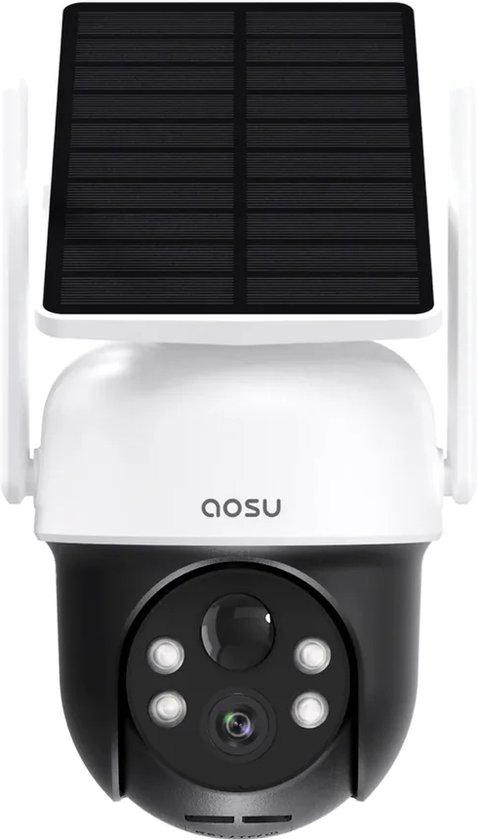 AOSU SolarCam D1 Classic - Beveiligingscamera - 2K Beeld - 2-Weg Audio - 360° Zicht & AI Tracking van Aosu