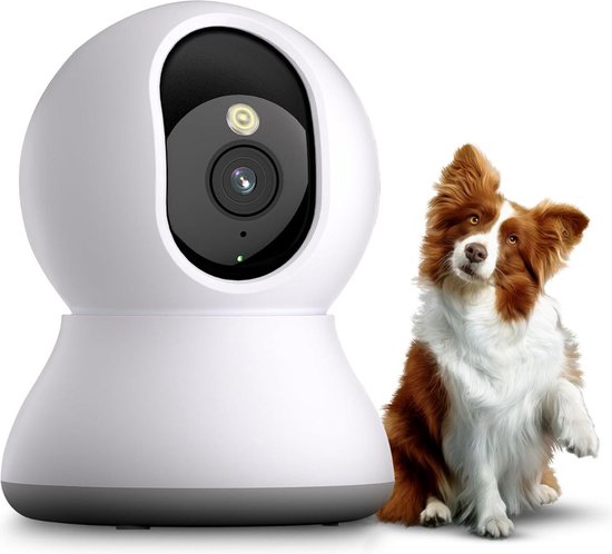 ApexArte® Hondencamera - Huisdiercamera - Babyfoon met Camera en App - Baby Monitor - Full HD - Wit van ApexArte