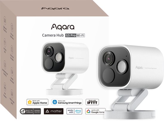 AQara, Buitencamera Hub G5 Pro 2,6K IA (Wi-Fi) met nachtzicht, Wit van Aqara