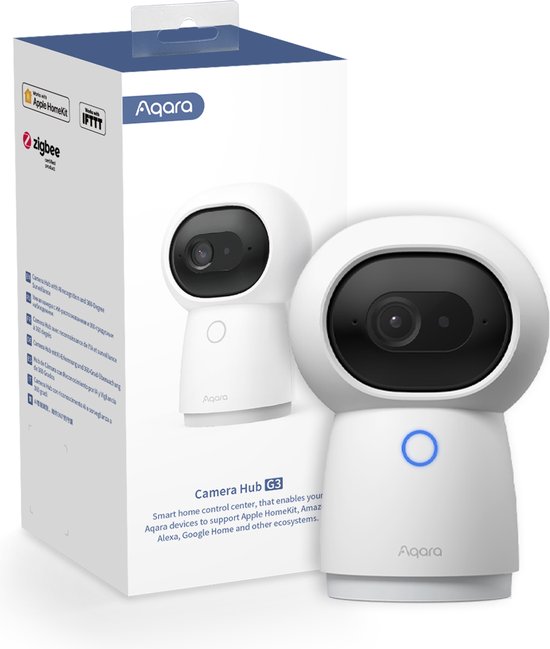 Aqara Camera Hub G3 - Slimme Beveiligingscamera - 2K Resolutie - Zigbee 3.0 Hub - Gezichts- & Gebarenherkenning van Aqara