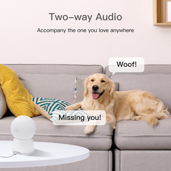 Arenti P2F Wifi Beveiligingscamera Voor Binnen - Huisdiercamera - Babyfoon - 5MP - Beweegbaar - Dual-Band Wifi - Draadloos - Full360° bewaking - Geen Blinde Vlekken - Geen Maandelijkse Kosten - HD - Besturing via App - Onvif van Arenti