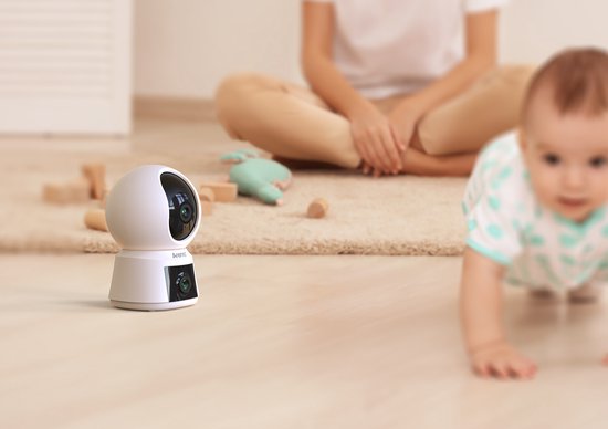 Arenti P3TT Wifi Beveiligingscamera Voor Binnen Dual Lens - Huisdiercamera - Babyfoon - 3MP - Beweegbaar - Dual-Band Wifi - Draadloos - Full360° bewaking - Geen Blinde Vlekken - Geen Maandelijkse Kosten - HD - Besturing via App - Onvif van Arenti