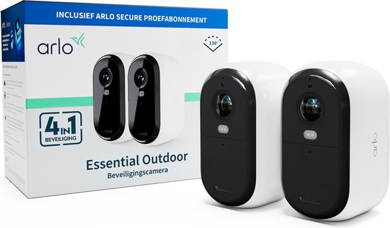Arlo Essential HD draadloze beveiligingscamera voor buiten - 2 IP-Camera's van Arlo