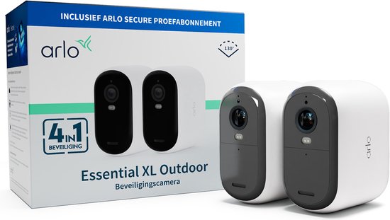 Arlo Essential HD XL draadloze beveiligingscamera voor buiten - 2 IP-Camera's van Arlo