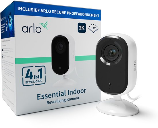 Arlo Essential2 2K beveiligingscamera voor binnen - 1 IP-Camera van Arlo