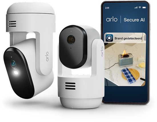 Arlo Essential3 PTZ SET - Beveiliging set voor binnen & buiten, 2-Cam (2K) van Merkloos