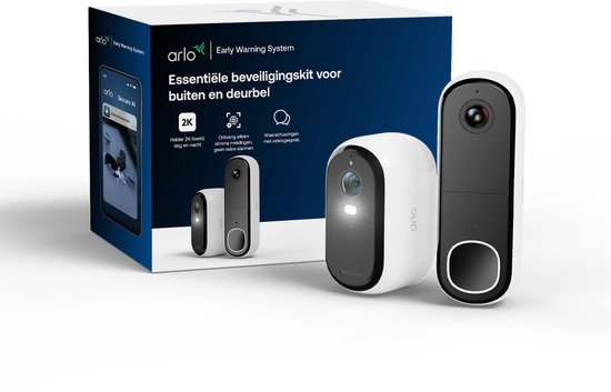 Arlo Essential3 SET - Beveiliging set voor buiten en voordeur, 1-Cam (2K) & 1-Deurbel (HD) van Merkloos