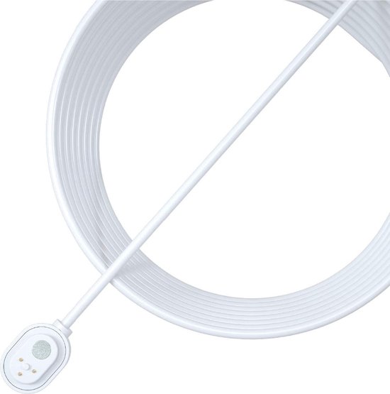 Arlo magnetische stroomkabel voor buiten (wit) - STROOMKABEL - Arlo Gecertificeerd Accessoire - 7,6 m magnetische stroomkabel - Compatibel met Arlo Ultra 2 (+XL), Pro 5, pro 4 (+XL), Pro 3, Go 2 beveiligingscamera's & floodlight - VMA5600C-100PES van Arlo