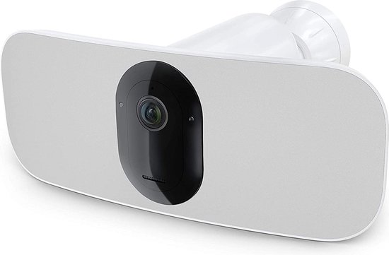 Arlo Pro 3 Floodlight draadloze WiFI beveiligingscamera voor buiten, 2K HDR, 160˚ kleurennachtzicht, sirene & krachtige spotlight (3000* lumen), bewegingsdetectie, 2-weg-audio, incl. proefp. Arlo Secure, 1 Floodlight, wit van Arlo