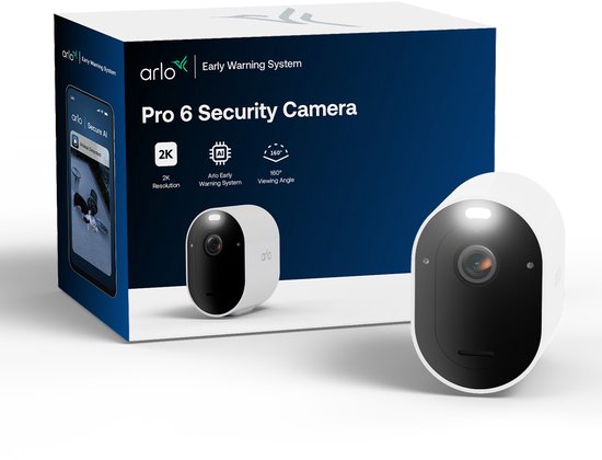 Arlo Pro 6 2K+ beveiligingscamera - 1 IP-Camera van Merkloos