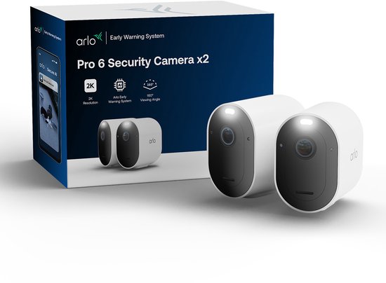Arlo Pro 6 2K+ beveiligingscamera - 2 IP-Camera's van Merkloos
