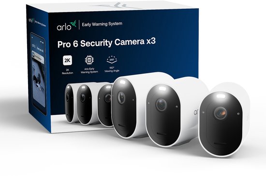 Arlo Pro 6 2K+ beveiligingscamera - 3 IP-Camera's van Arlo