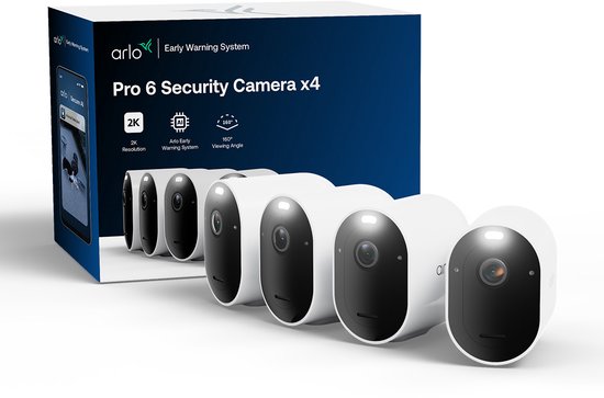 Arlo Pro 6 2K+ beveiligingscamera - 4 IP-Camera's van Merkloos
