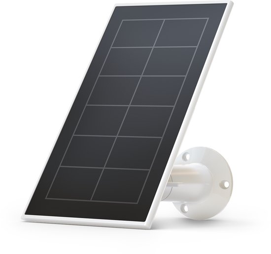 Arlo Zonnepaneel V2 (wit) - ZONNEPANEEL - Arlo Gecertificeerd Accessoire - incl. 2,4 m magnetische stroomkabel, verstelbare montage, weersbestendig, camera's 24/7 opgeladen - Compatibel met Arlo camera's & floodlight - VMA5600-20000S van Merkloos