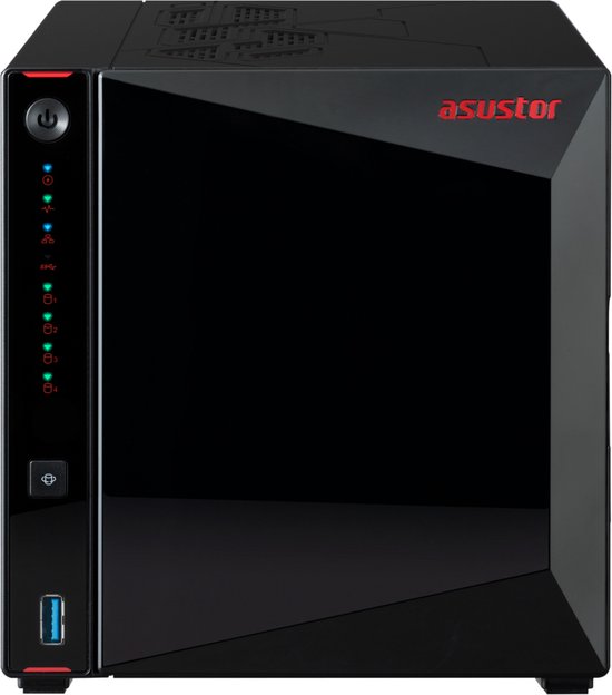 Asustor AS5404T data-opslag-server NAS Intel® Celeron® N5105 4 GB DDR4 0 TB ADM Zwart van Asustor