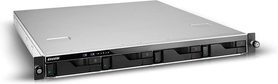 Asustor AS6504RD NAS Rack (1U) Intel Atom® C3538 8 GB DDR4 0 TB ADM Zwart van Merkloos