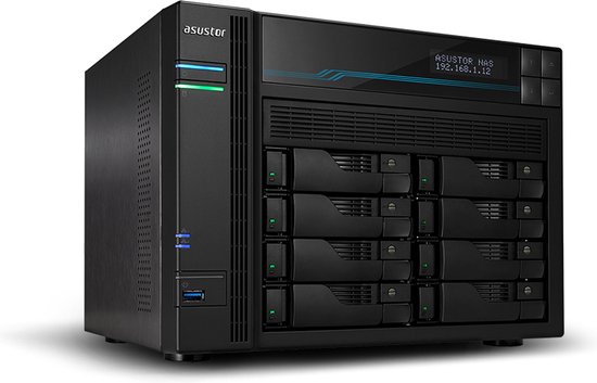 Asustor AS6508T NAS Tower Intel Atom® C3538 8 GB DDR4 ADM Zwart van Merkloos