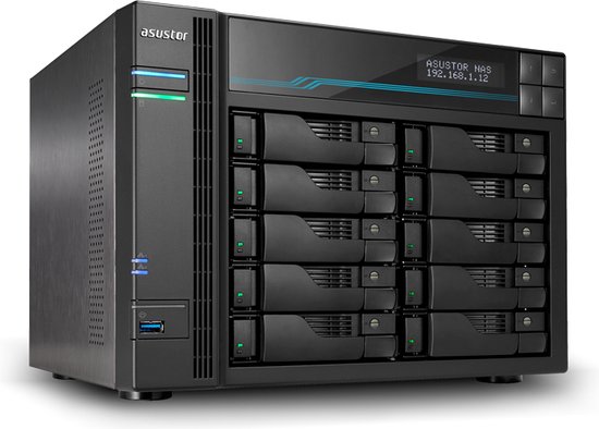 Asustor AS7110T data-opslag-server NAS Desktop Intel® Xeon® 8 GB DDR4 180 TB HDD Zwart van Merkloos