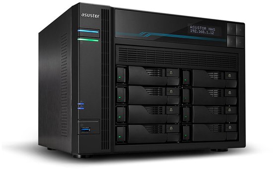 Asustor Lockerstor 10 AS6510T NAS Tower Intel Atom® C3538 8 GB DDR4 0 TB ADM Zwart van Merkloos