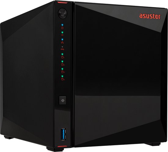 Asustor Nimbustor 4 AS5304T NAS Desktop Intel® Celeron® J4105 4 GB DDR4 ADM Zwart van Merkloos