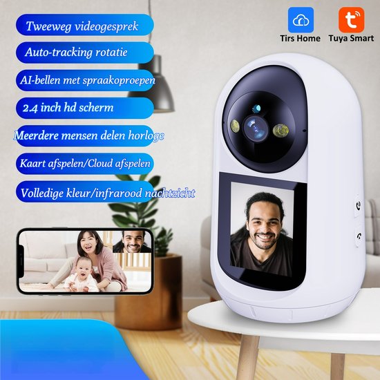 Babyfoon met Camera - Tweeweg Video & Audio - Baby Monitor - Lichaamstracking - WiFi Camera - Beweging Detectie & Alarm van Luvion