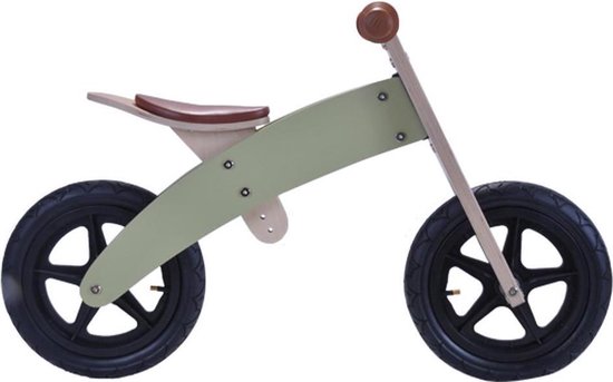 Bandits & Angels loopfiets Retro groen 2 in 1 - 2 jaar - jongens en meisjes - hout - groen van Bandits & Angels