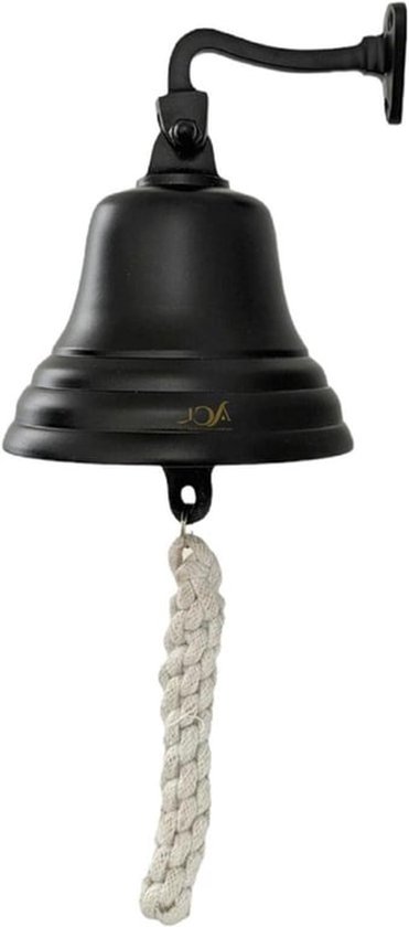 Baraccessoires voor thuisbar handbel - wandmontage barbel nautische decoraties - Unieke zwarte bel met scherpe luide geluiden - Kerstreceptie - 4 inch
