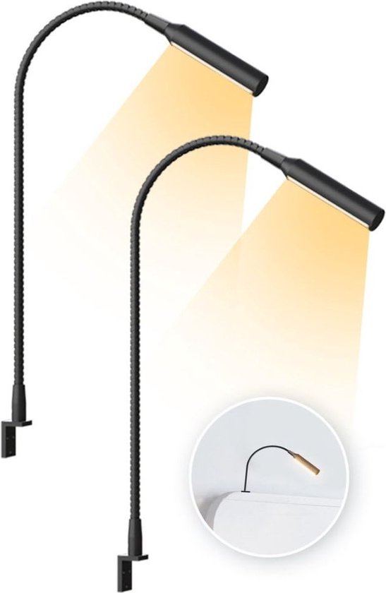 Bedlampjes Hoofdbord - Leeslampjes - Bedlamp Slaapkamer Volwassenen - Zwart van Smartwares
