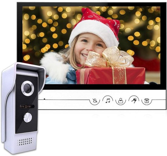 Bedraad Video Deurcommunicatiesysteem met 9 Inch Monitor en HD Camera van Merkloos