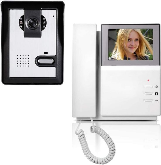 Bedraad Videodeurbel Systeem met 4.3 Inch LCD Monitor - IR Nachtzicht Intercom van Merkloos