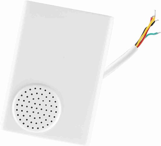 Bedrade Deurbel - Alarm Chime - Thuisbeveiliging Kantoor - Luid Helder Geluid - 9.98 x 6.99 x 3.99 cm - Wit