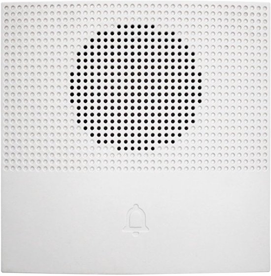 Bedrade Deurbel - Wandmontage Gong - Toegangscontrole Thuis - 38 Beltonen Instelbaar - 10.7 x 9.7 cm - Wit