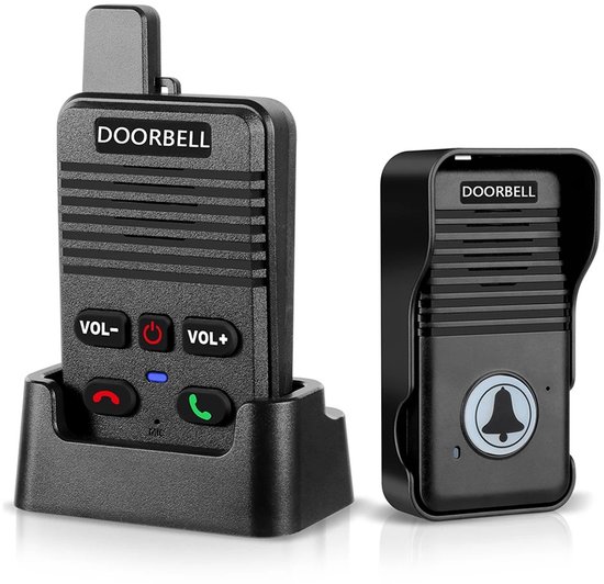 Benelux Select Intercom – Intercom Deurbel – Deurtelefoon – Draadloos – Verplaatsbaar – Binnen- & Buitenunit – Tot 500m Bereik