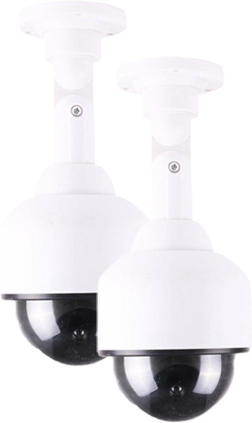 Benson Dummy Beveiligings Camera - 2x - Led dome - kunststof - realistisch - binnen en buiten van Benson