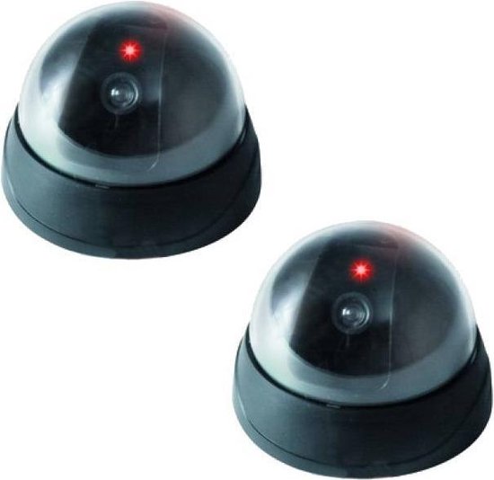Benson Dummy beveiligingscamera - sensor en LED - 2 stuks - binnen en buiten - eenvoudig te installeren van Benson