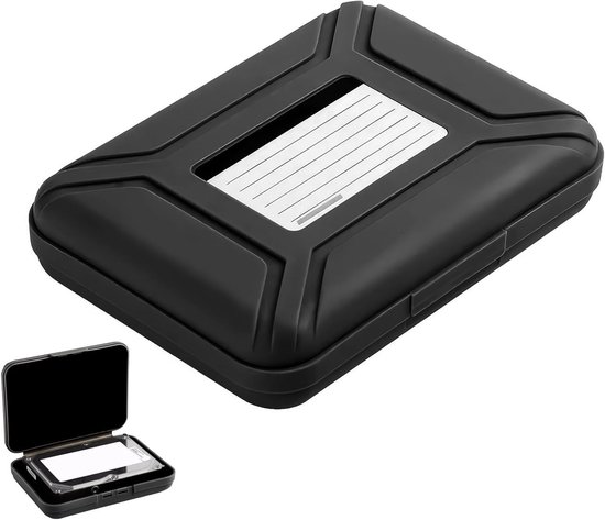 Beschermende opbergcase voor 3.5 inch harde schijven, schokbestendig en stofdicht, ideale opslagoplossing voor data en apparatuur