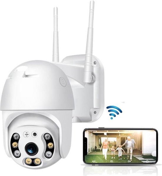 Beveilgingscamera - Wifi Smart - Waterbestendig - IP66 - Draai- en kantelbaar - 1080P van Merkloos