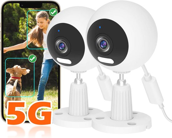 Beveiligingscamera 1080P met Nachtzicht en Bewegingsdetectie - Indoor en Outdoor Camera van Merkloos