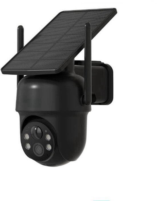 Beveiligingscamera - 5MP - 2 Stuks - Camerabewaking - Draadloos - met Zonnepaneel - Wifi - Tweerichtingscamerabeveiliging - Snelheidscamera - Afstandsweergave - Sirene-alarm - Draadloos Buitentoezicht